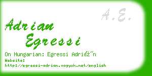 adrian egressi business card